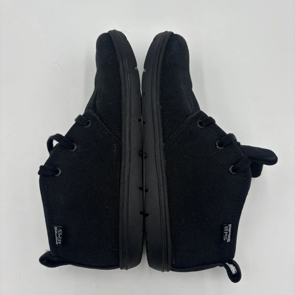 Lems Chukka Canvas Mens Size 9.5 Sneakers Blackout Vegan Shoes - Picture 6 of 8